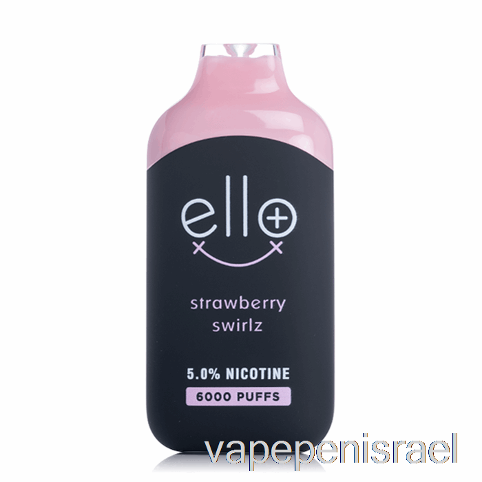 חד פעמי Vape Israel Blvk Ello Plus 6000 סחרור תות חד פעמי